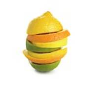 Citrus Fruit Slices In A Stack Art Print