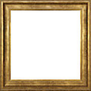 Classic Gold Picture Frame With Clipping Path Art Print