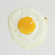 Close Up Of Fried Egg, Studio Shot Art Print