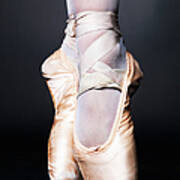 Closeup Of Pointe Ballet Slippers Art Print
