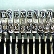 Closeup Of Typewriter Keys Art Print
