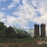 Cloud Over The Red Barn Art Print