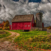 Clouds Over Rustic Vermont Farm Art Print