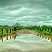 Clouds Reflected In Flood Water Art Print