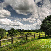 Cloudy Day In The Country Art Print