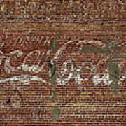 Coca Cola On Brick Wall Art Print