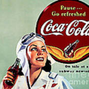 Coca Cola Vintage Ad Poster Art Print