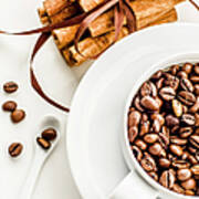 Coffee Beans And Cinnamon Art Print