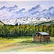 Colorado Mountain Hay Scene Sold Art Print