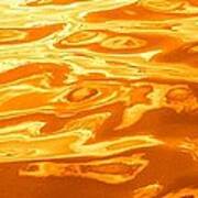 Colored Wave Long Orange Art Print