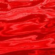 Colored Wave Red Panel Two Art Print