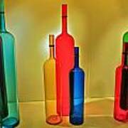Colorful Glass Bottles Art Print