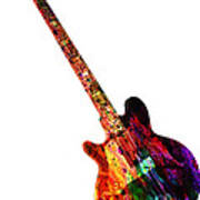 Colors Guitar Art Print