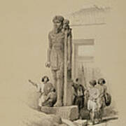 Colossus In Front Of The Temple Of Wady Sabona, Ethiopia Art Print