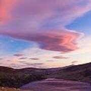 Colourful Clouds Over Lough Tay In Wicklow Art Print