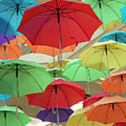 Colourful Umbrellas Art Print