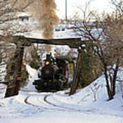 Coming Into The Train Depot Art Print