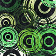 Concentric Intensity - Green Art Print