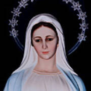 Contemplative Our Lady Queen Of Peace Art Print