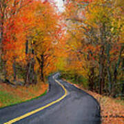 Country Road In Autumn Art Print