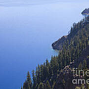 Crater Lake Ringed By Steep, Fir Clad Art Print