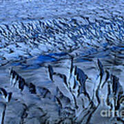 Crevasses On Grey Glacier Chile Art Print