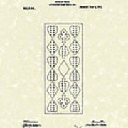 Cribbage Board 1912 Patent Art Art Print