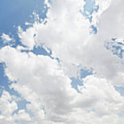 Cumulus Clouds In Blue Sky Art Print