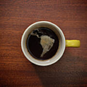 Cup Of Coffee With Crema Resembling Art Print