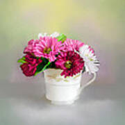 Cup Of Flowers 2 Art Print