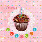 Cupcake-chocolate Art Print