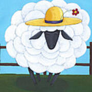 Cute Sheep Nursery Art Art Print