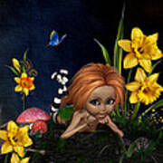 Daffodil Garden Art Print