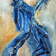 Dancing Denim Art Print