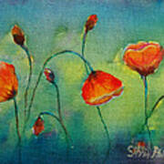 Dancing Poppies Art Print