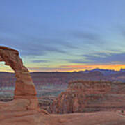 Delicate Arch At Sunset Art Print