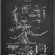 Dentist Chair Patent Drawing From 1892 - Dark Art Print