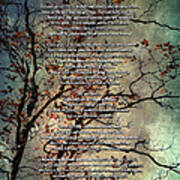 Desiderata Inspiration Over Old Textured Tree Art Print