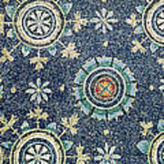Detail Of The Floral Decoration From The Vault Mosaic Art Print