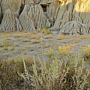 Dinosaur Provincial Park Badlands Land Art Print