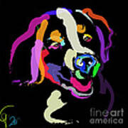 Dog Iggy Color Me Bright Art Print