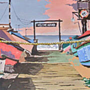 Dory Fishing Fleet -newport Beach Art Print