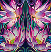 Double Floral Fantasy 2 Art Print