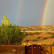 Double Rainbow Beyond The Gate Art Print