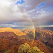 Rainbow  At Kanab Pt, Grand Canyon Art Print
