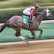 Down The Stretch - Horse Racing - Jockey Art Print