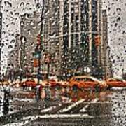 Downpour In Manhattan Art Print