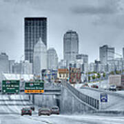 Driving Towards Downtown Pittsburgh Art Print