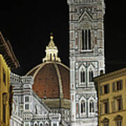 Duomo And Campanile Night View Art Print