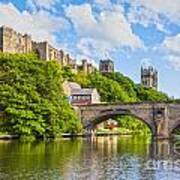 Durham Castle And Cathedral Framwellgate Bridge England Art Print